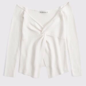 Abercrombie & Fitch Women’s Knit Off The Shoulder Twist Front Long Sleeve. Small